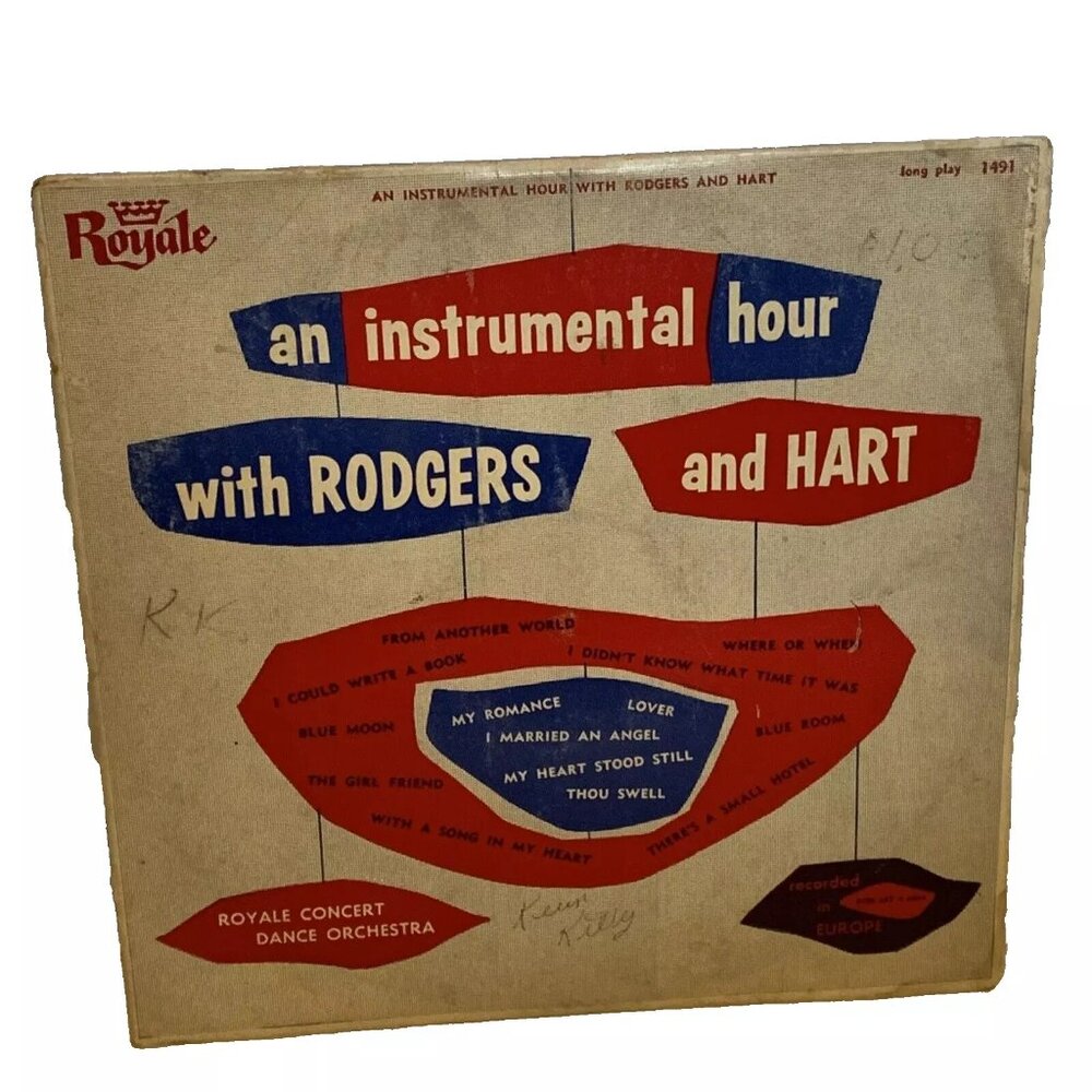 Royale Concert Dance Orchestra An Instrumental Hour With Rodgers And Hart Good+
